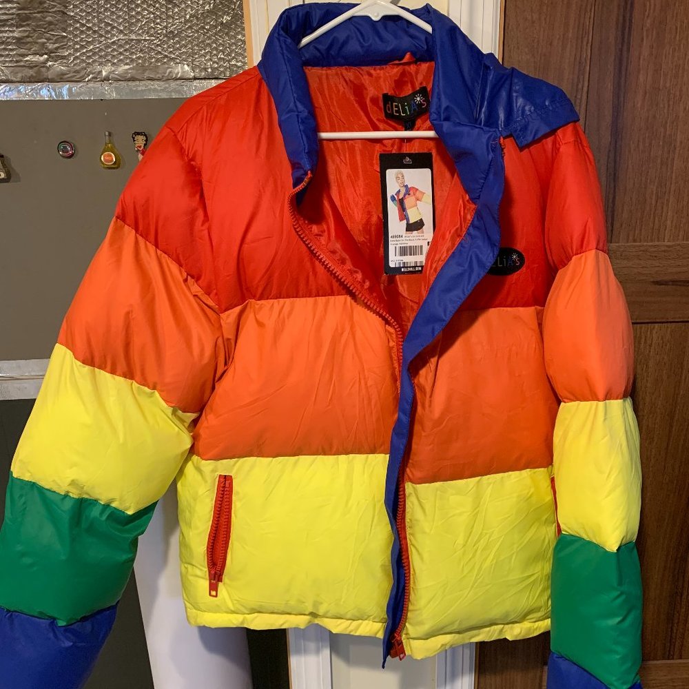 dELiA*s by Dolls Kill Rainbow Puffer Jacket